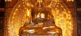 Largest gild bronze Buddha Shakyamuni statue