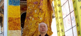 Largest Buddha Avalokiteshvara statue made of flowers