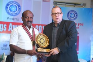 Subramanian Manickam, an MLA from Sadipet Constituency, awarded with Golden Disk Award 