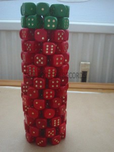 TALLEST COLUMN OF DICE