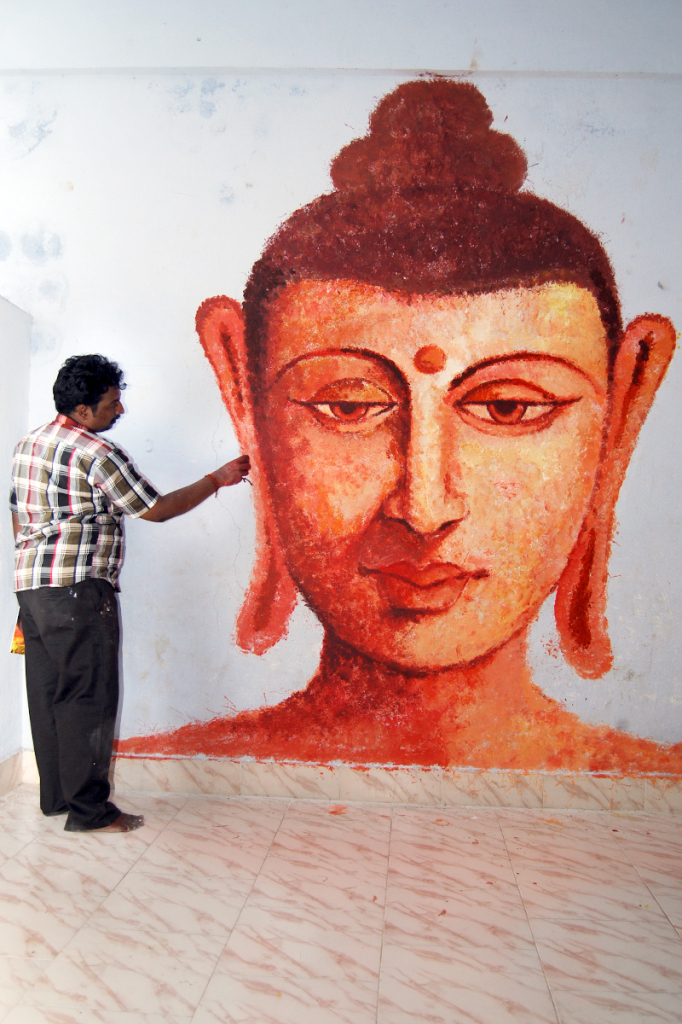 GAUTAM BUDDHA PORTRAIT USING JUTE TWINE