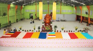 LARGEST BUDDHIST FLAG MADE WITH STEAMED RICE