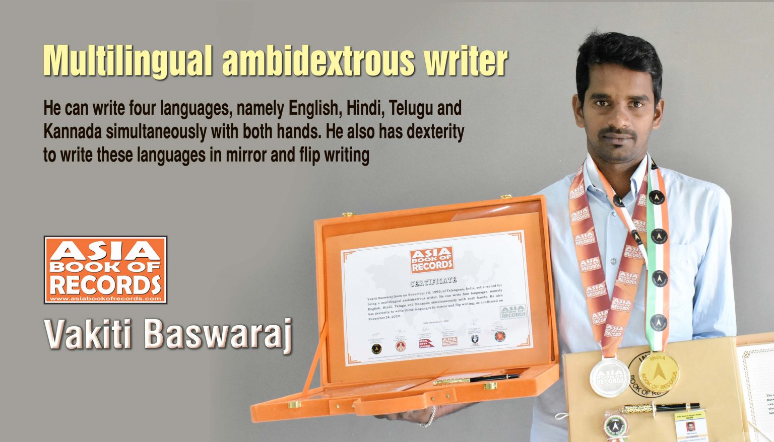 MULTILINGUAL AMBIDEXTROUS WRITER