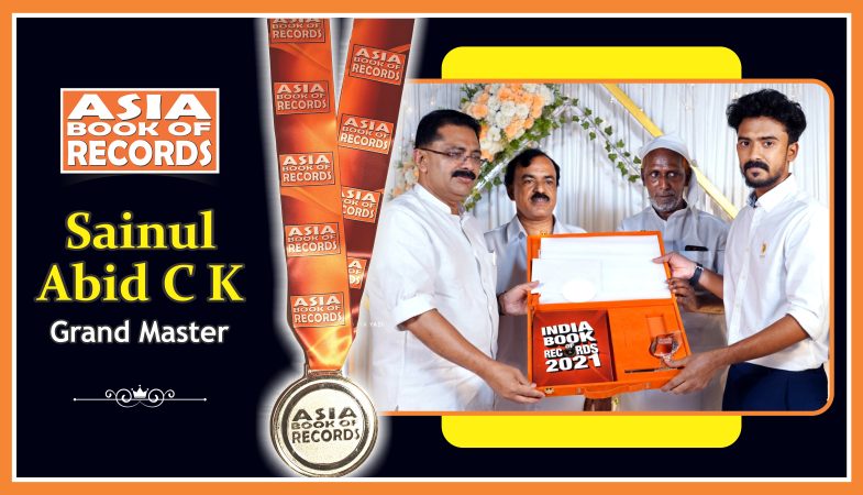 Grand Master - Sainul Abid C K - Asia Book of Records