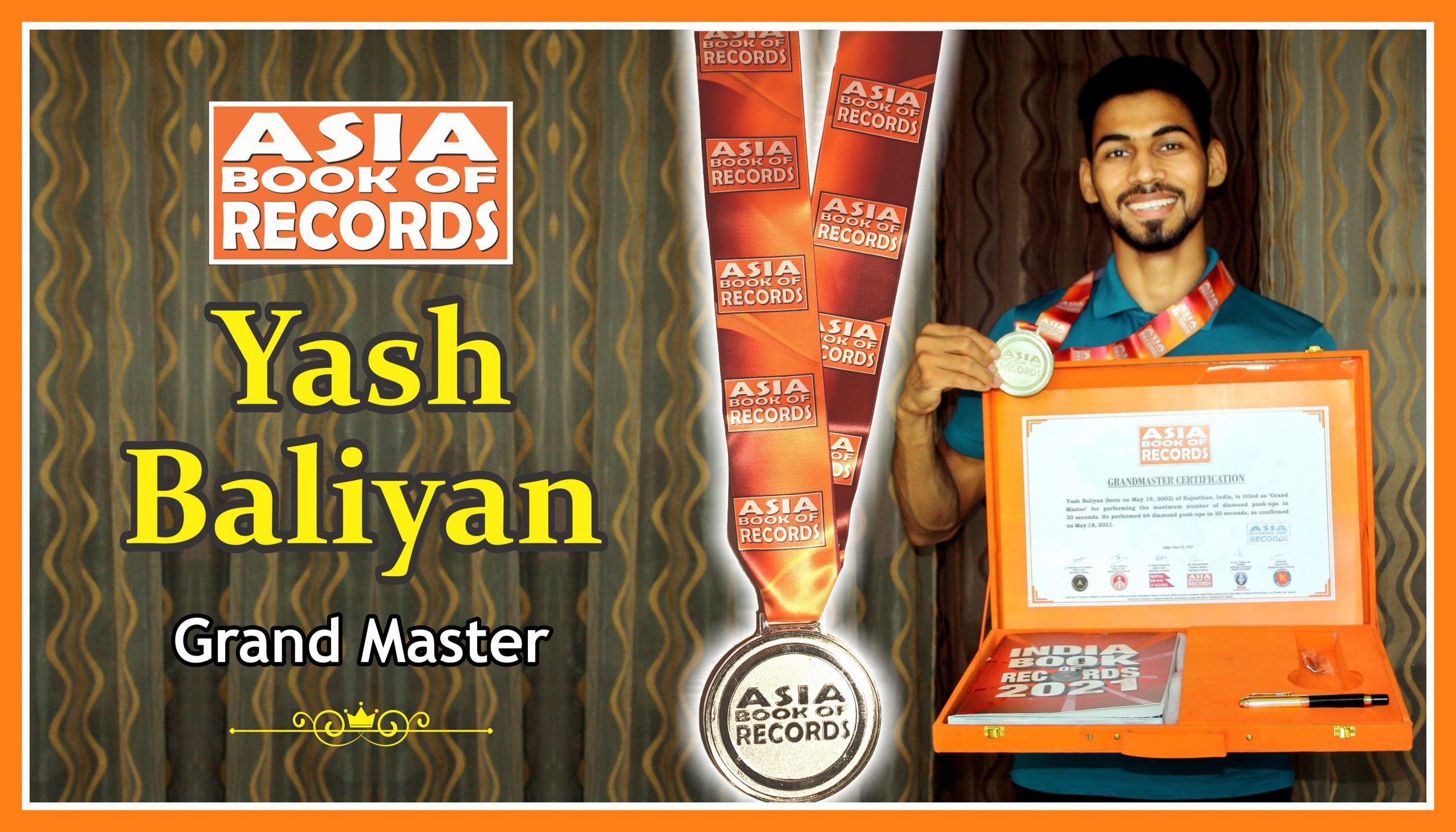 GRAND MASTER – JAYAKRISHNAN H - Asia Book of Records