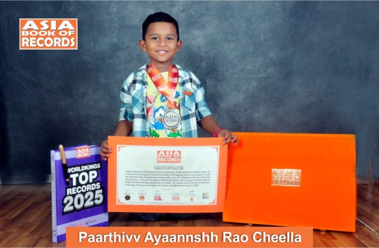 Maximum Pongamia Pinnata fruit pods painted by a kid to make the National Flag