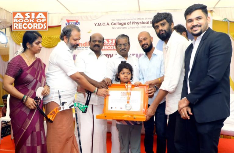 Maximum Arrows Shot by a Child Using a Compound Bow while being Blindfolded