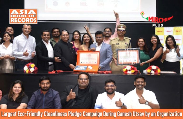 Largest Eco-Friendly Cleanliness Pledge Campaign During Ganesh Utsav by an Organization