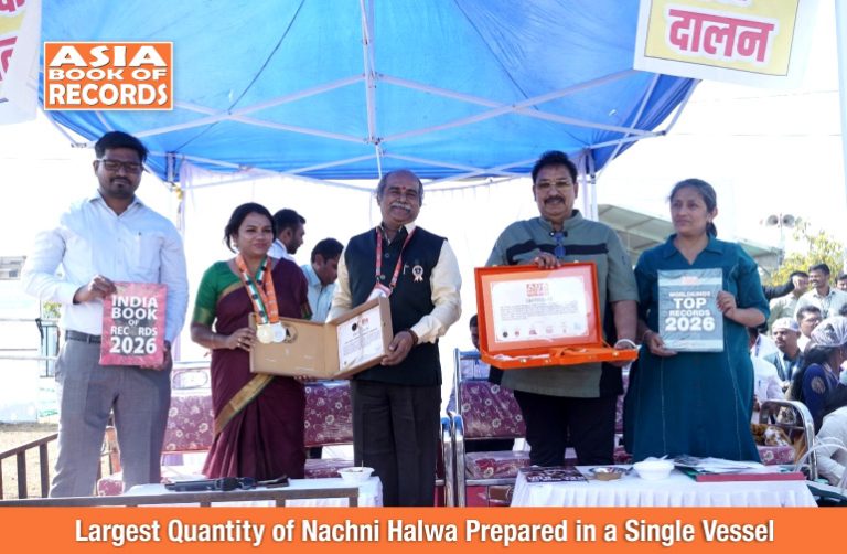 Largest Quantity of Nachni Halwa Prepared in a Single Vessel Largest Quantity of Nachni Halwa Prepared in a Single Vessel