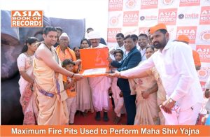 Maximum Fire Pits Used to Perform Maha Shiv Yajna