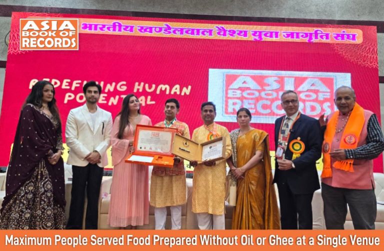 Maximum People Served Food Prepared Without Oil or Ghee at a Single Venue