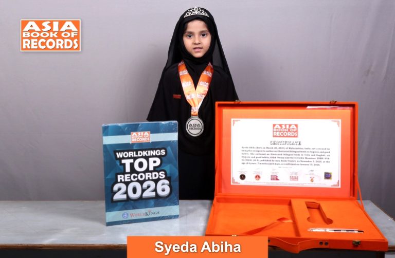 Youngest to author an illustrated bilingual book on hygiene and good habits