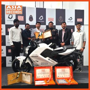Highest Average Distance Achieved by a Production Electric Motorcycle