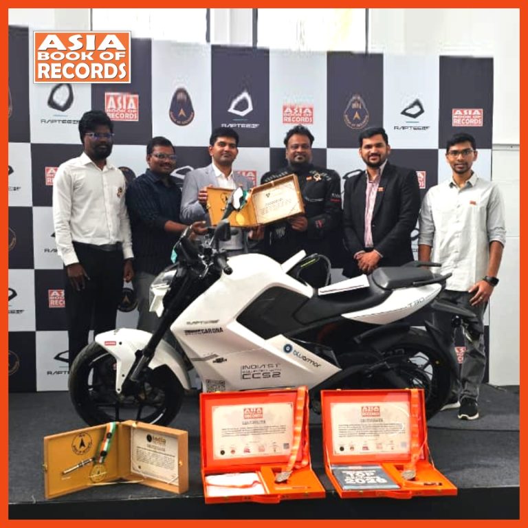 Highest Average Distance Achieved by a Production Electric Motorcycle