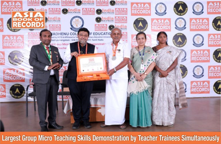 Largest Group Micro Teaching Skills Demonstration by Teacher Trainees Simultaneously Largest Group Micro Teaching Skills Demonstration by Teacher Trainees Simultaneously