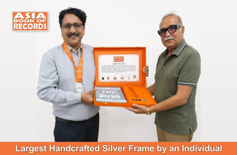 Largest Handcrafted Silver Frame by an Individual