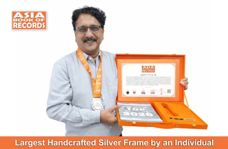 Largest Handcrafted Silver Frame by an Individual