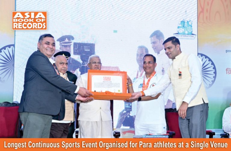 Longest Continuous Sports Event Organised for Para athletes at a Single Venue Longest Continuous Sports Event Organised for Para athletes at a Single Venue