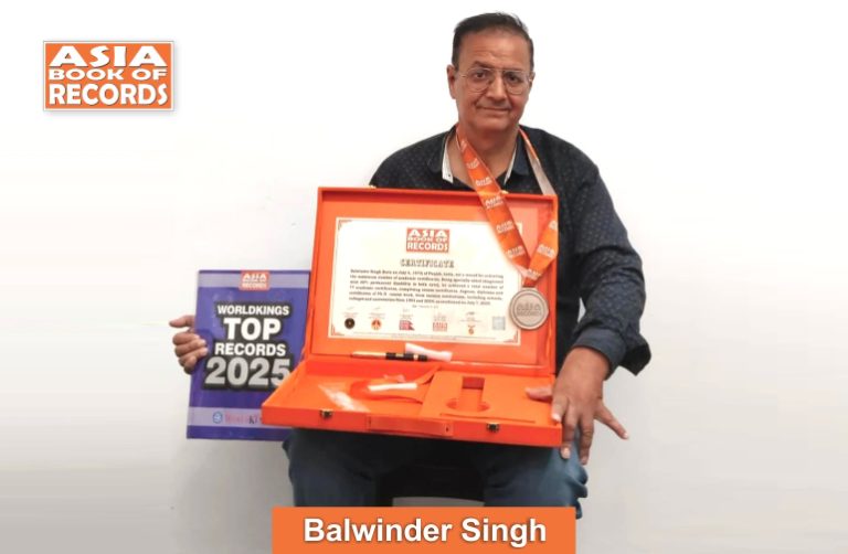 Maximum academic certificates achieved by a specially-abled individual