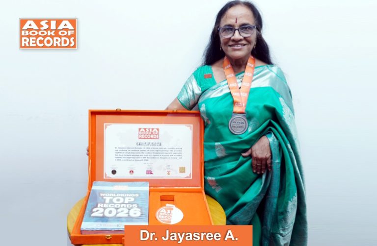 Maximum online digital paintings with proverbial captions on a single long canvas made and exhibited by an individual Dr. Jayasree A, Maximum online digital paintings with proverbial captions on a single long canvas made and exhibited by an individual