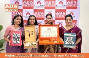 Highest Altitude Bharatanatyam Group Performance