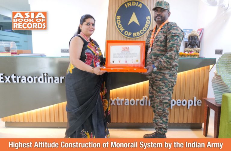 Highest Altitude Construction of Monorail System by the Indian Army