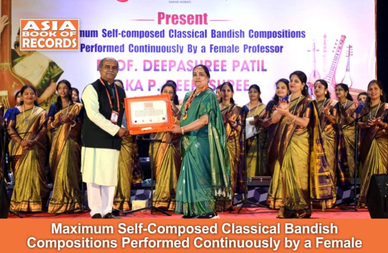 Maximum Self-Composed Classical Bandish Compositions Performed Continuously by a Female