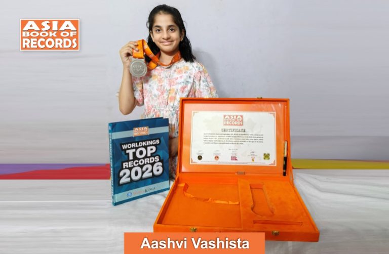 Image of Aashvi Vashista, Maximum anticlockwise nose hula hoop spins performed on inline skates by a child.