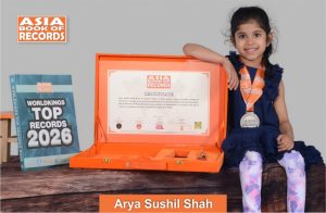 Image of Arya Sushil Shah, Maximum Surya Namaskars performed by a kid.