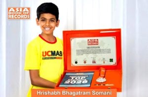 Square roots of maximum four-digit numbers mentally calculated by a child Image of Hrishabh Bhagatram Somani, Square roots of maximum four-digit numbers mentally calculated by a child.
