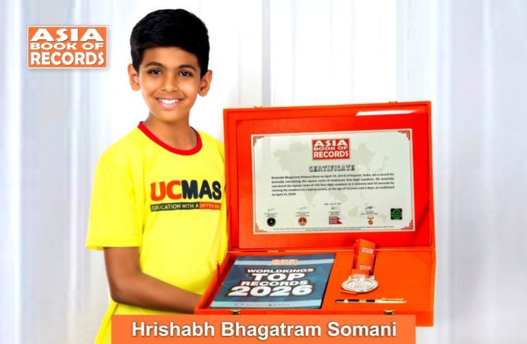 Square roots of maximum four-digit numbers mentally calculated by a child Image of Hrishabh Bhagatram Somani, Square roots of maximum four-digit numbers mentally calculated by a child.