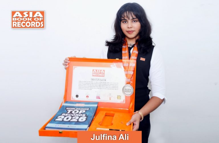 Image of Julfina Ali, Maximum poetry books authored in English by a teen