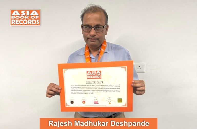 Image of Rajesh Madhukar Deshpande, Maximum professional training sessions conducted by an individual