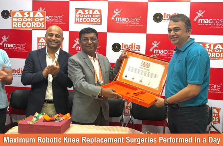 Maximum Robotic Knee Replacement Surgeries Performed in a Day Maximum Robotic Knee Replacement Surgeries Performed in a Day