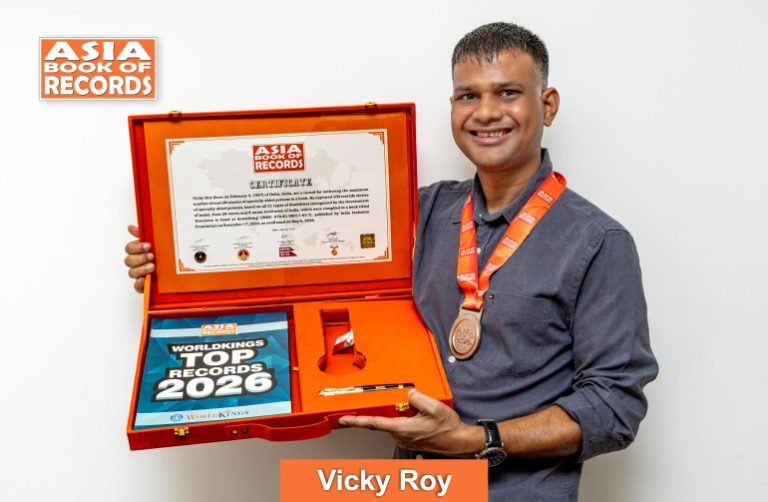 Image of Vicky Roy, Maximum real-life stories of specially-abled persons authored in a book by an individual.