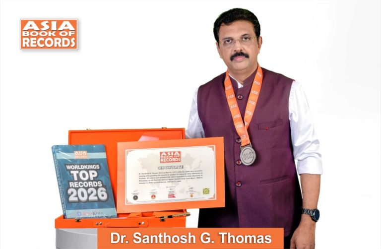 Maximum videos on value education created and uploaded on YouTube by an individual Pic of Dr. Santosh G Thomas, Maximum videos on value education created and uploaded on YouTube by an individual.