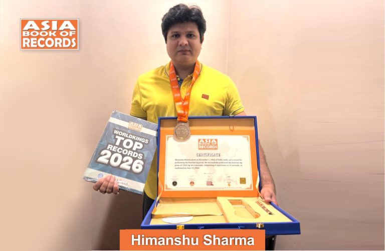 Heaviest leg press performed by an individual Pic of Himanshu Sharma, Heaviest leg press performed by an individual.