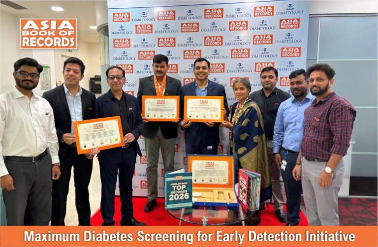 Maximum Diabetes Screening for Early Detection Initiative Alkem Laboratories Limited, India, set the record for the ‘Maximum Diabetes Screenings Conducted for an Early Detection Initiative’.