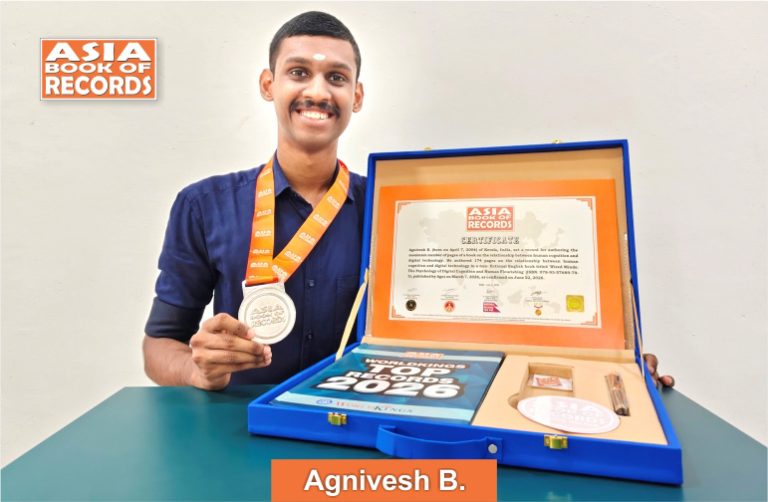 Maximum pages of a book on the relationship between human cognition and digital technology authored by an individual Image of Agnivesh B, Maximum pages of a book on the relationship between human cognition and digital technology authored by an individual.