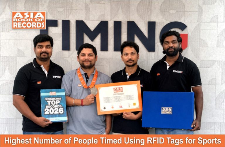 Highest Number of People Timed Using RFID Tags for Sports Highest Number of People Timed Using RFID Tags for Sports.