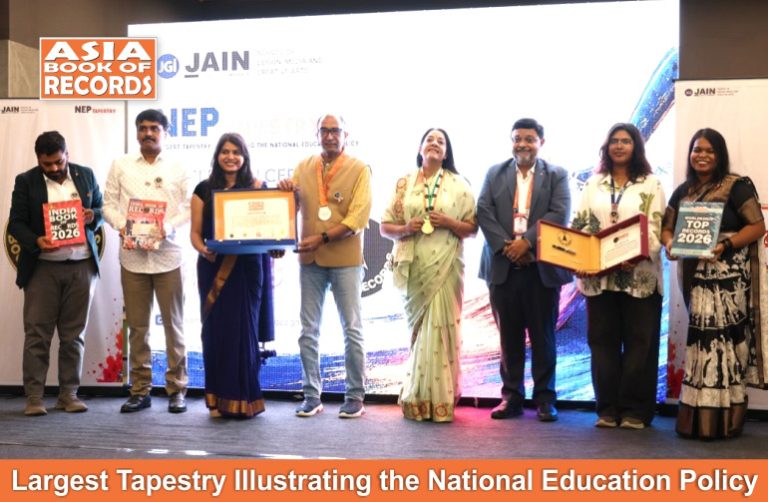 Largest Tapestry Illustrating the National Education Policy Largest Tapestry Illustrating the National Education Policy