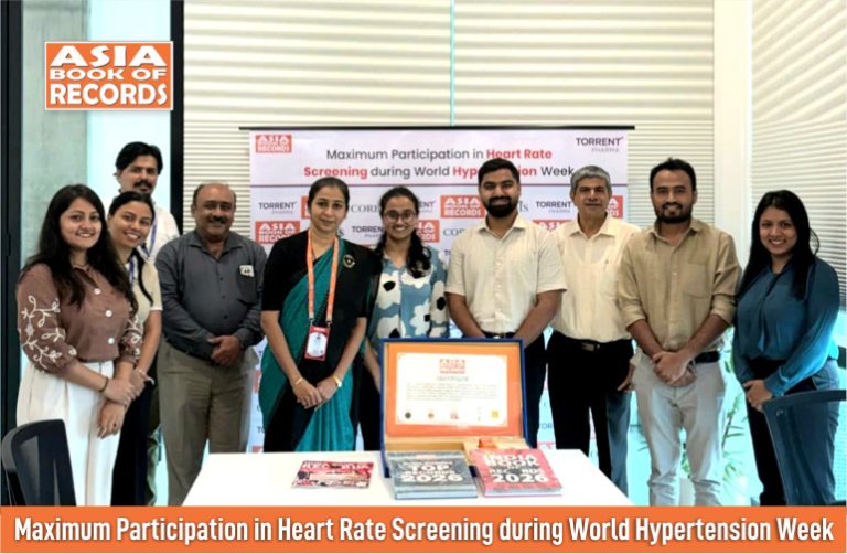 Maximum Participation in Heart Rate Screening during World Hypertension Week.