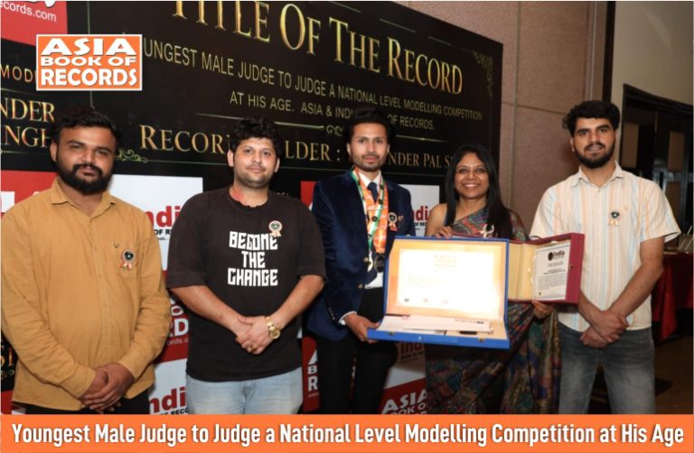 Youngest Male Judge to Judge a National Level Modelling Competition at His Age Youngest Male Judge to Judge a National Level Modelling Competition at His Age.