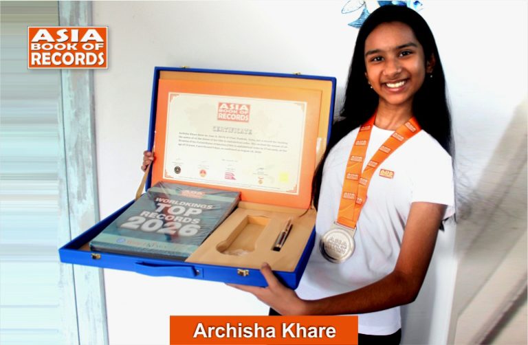 Fastest child to recite the names of all the states of the USA in alphabetical order Pic of Archisha Khare, Fastest child to recite the names of all the states of the USA in alphabetical order.