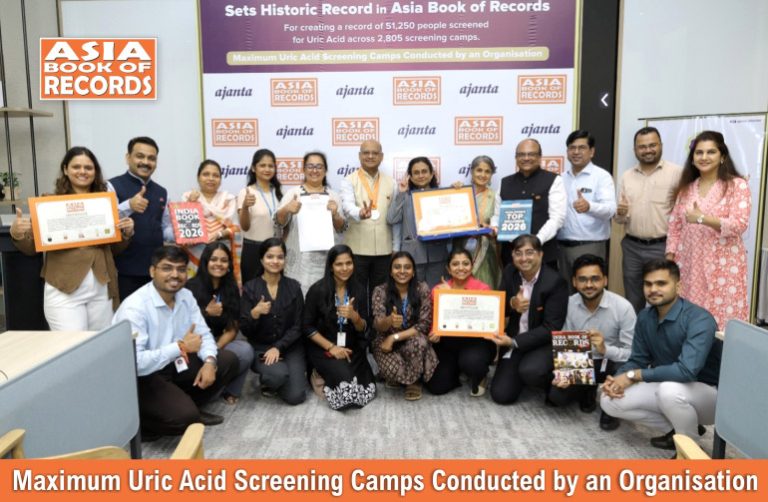 Maximum Uric Acid Screening Camps Conducted by an Organisation.
