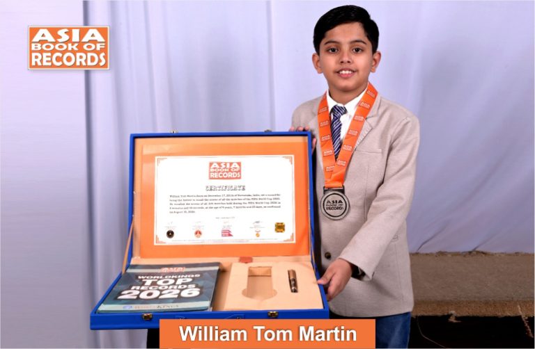 Fastest child to recall the scores of all the matches of the FIFA World Cup 2026 Pic of William Tom Martin, Fastest child to recall the scores of all the matches of the FIFA World Cup 2026.