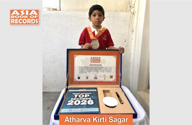 Maximum English words read from a story book by a kid Pic of Atharva Kirti Sagar, Maximum English words read from a story book by a kid.