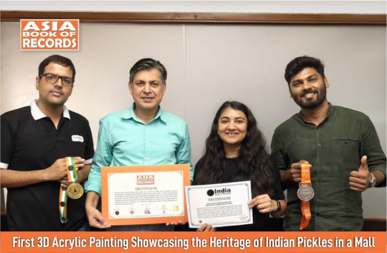 First 3D Acrylic Painting Showcasing the Heritage of Indian Pickles in a Mall
