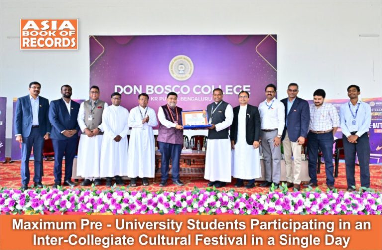 Maximum Pre – University Students Participating in an Inter-Collegiate Cultural Festival in a Single Day Maximum Pre - University Students Participating in an Inter-Collegiate Cultural Festival in a Single Day