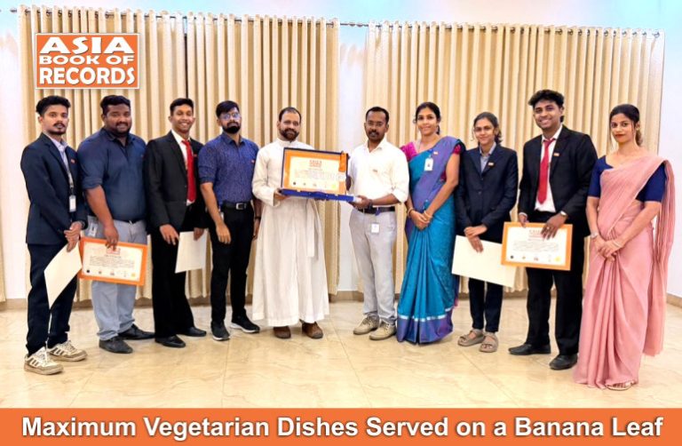 Maximum Vegetarian Dishes Served on a Banana Leaf Maximum Vegetarian Dishes Served on a Banana Leaf.